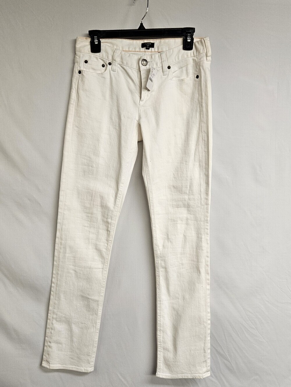J Crew Factory Women’s Matchstick Skinny Leg White Denim Jeans Size 28R NWT